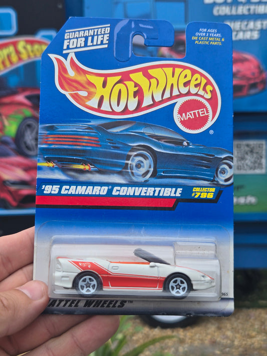 1995 Camaro convertible, red and white