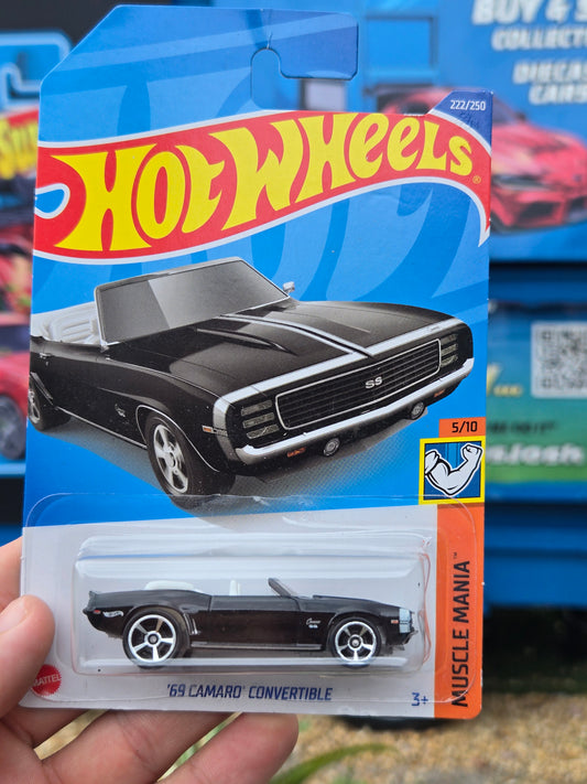 1969 Camaro convertible-black