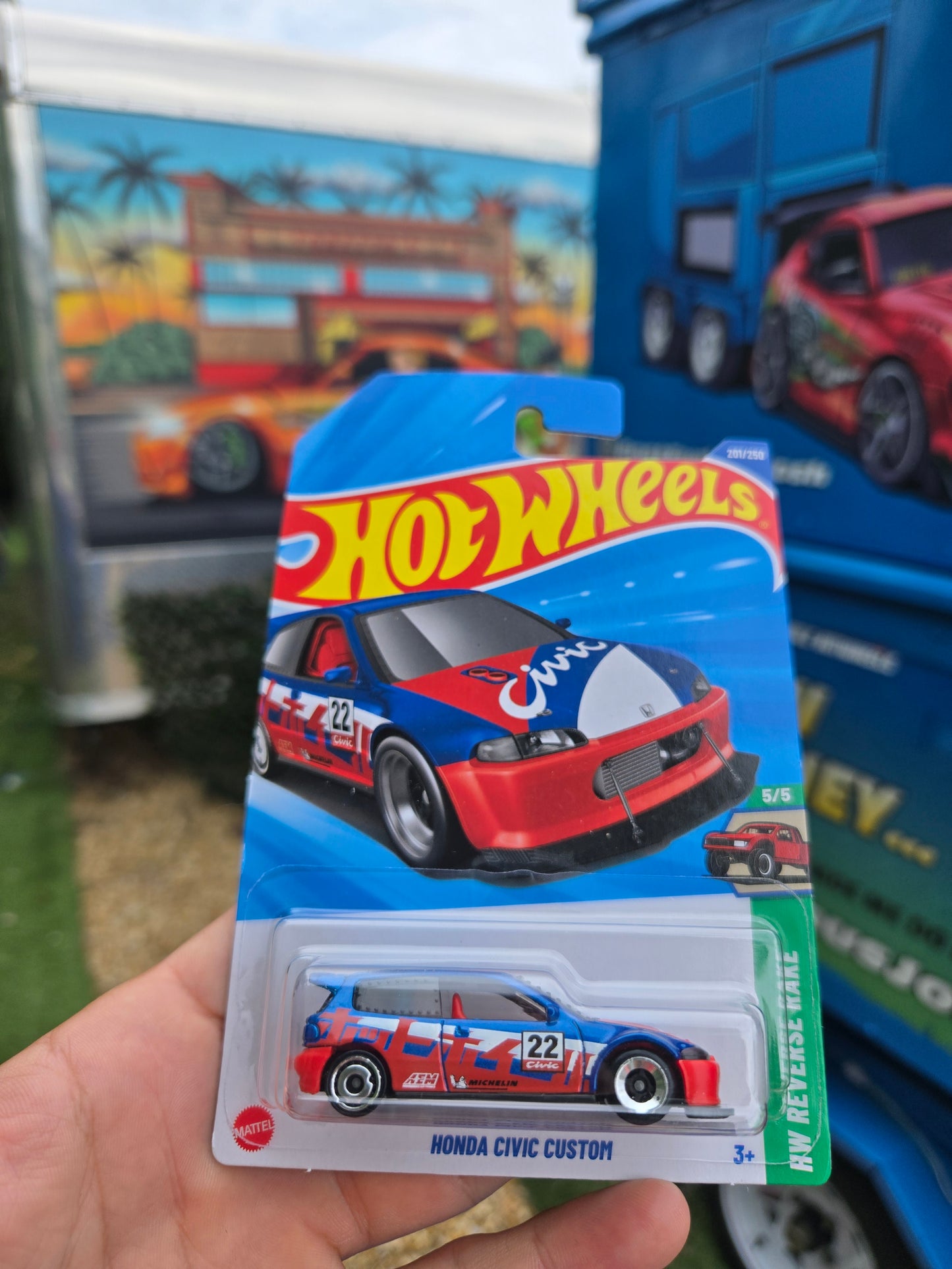 Honda Civic custom – red/blue