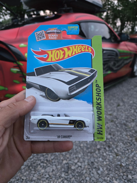 ‘69 Chevy Camaro convertible - white