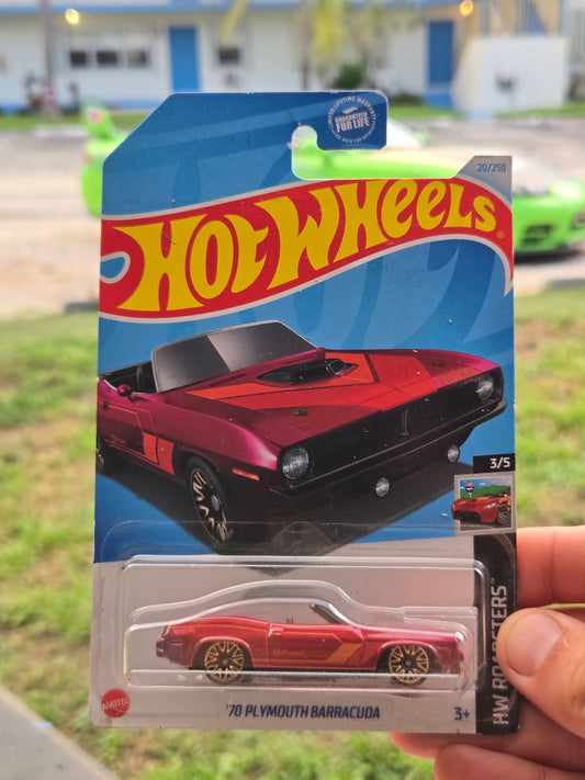 '70 Plymouth Barracuda convertible- maroon